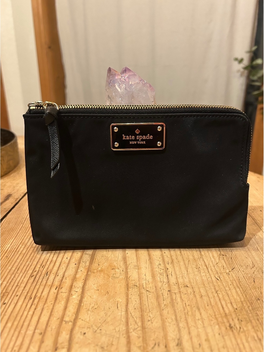 Kate Spade Black Nylon Wristlet